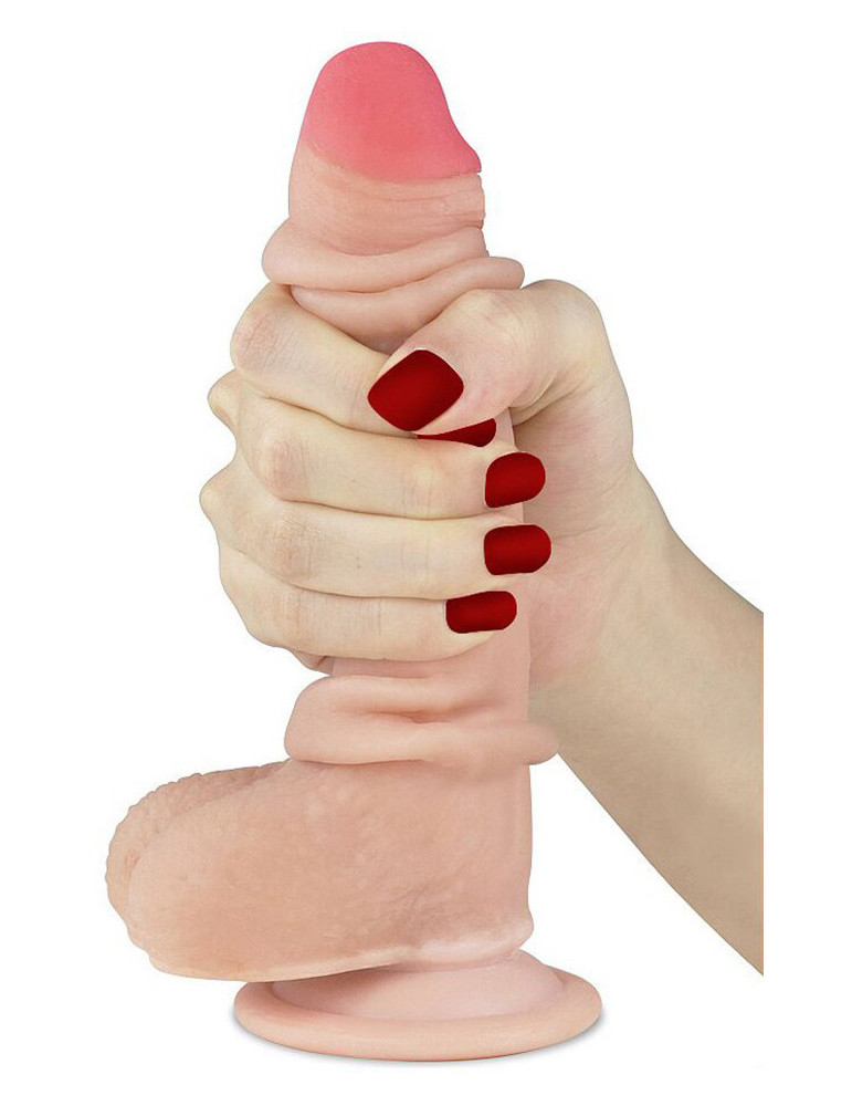 Realistické dildo s pohyblivou kůží a přísavkou Sliding Skin 7" , Lovetoy