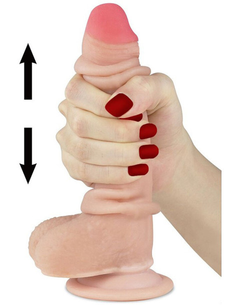 Realistické dildo s pohyblivou kůží a přísavkou Sliding Skin 7" , Lovetoy