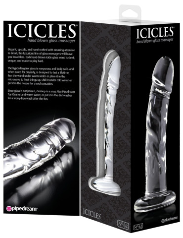 Skleněné realistické dildo Icicles No. 62 , Pipedream