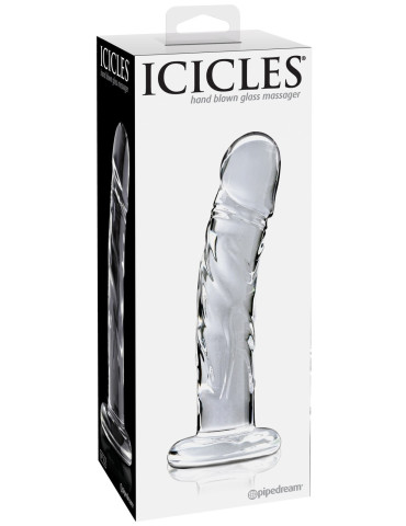 Skleněné realistické dildo Icicles No. 62 , Pipedream