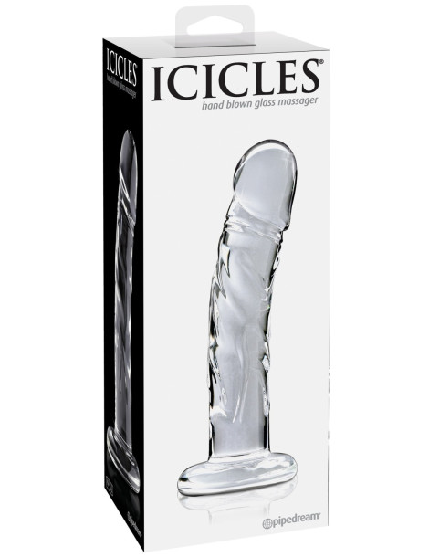 Skleněné realistické dildo Icicles No. 62 , Pipedream