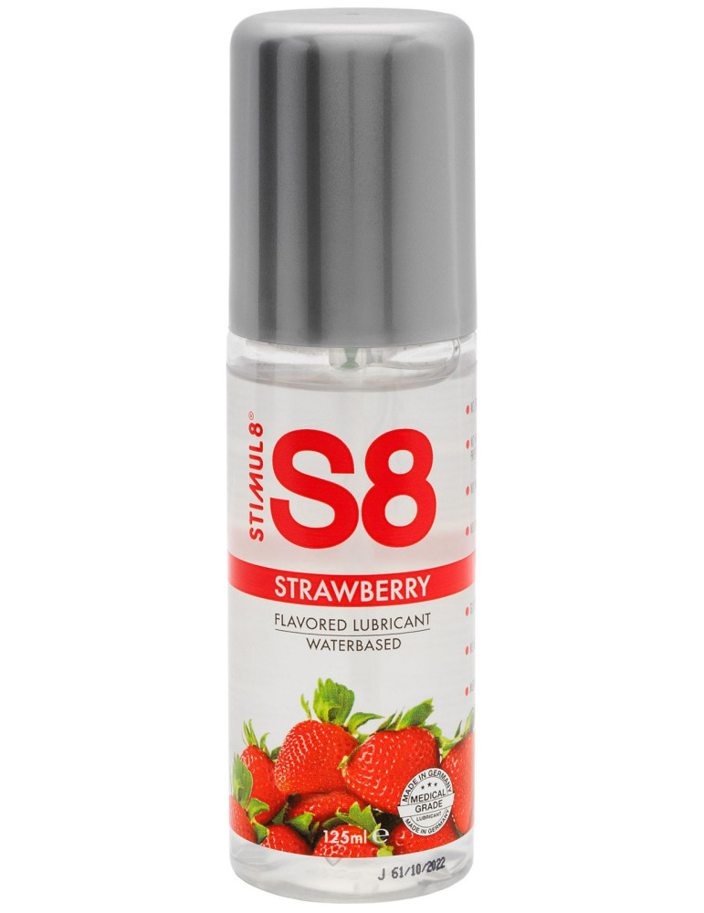 Ochucený lubrikační gel S8 Strawberry – STIMUL8 (jahoda, 125 ml)
