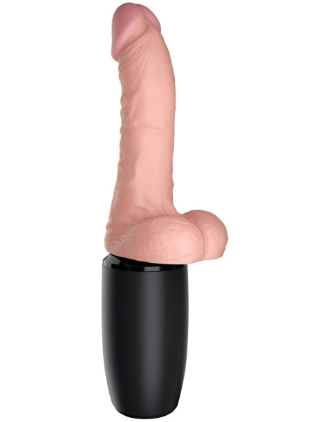 Přirážecí a hřejivý realistický vibrátor King Cock Plus 6.5" , Pipedream