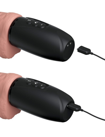 Přirážecí a hřejivý realistický vibrátor King Cock Plus 6.5" , Pipedream