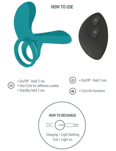 Párový vibrátor s kroužkem na penis Couples Vibrator Ring , XOCOON