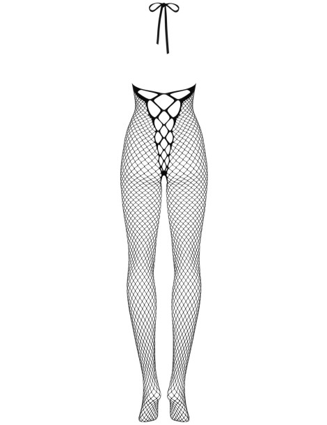 Síťovaný catsuit s otvory na prsa a v rozkroku , Obsessive