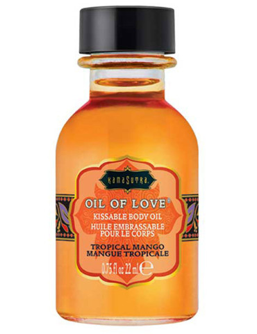 Slíbatelný tělový olej OIL OF LOVE Tropical Mango , Kama Sutra, 22 ml