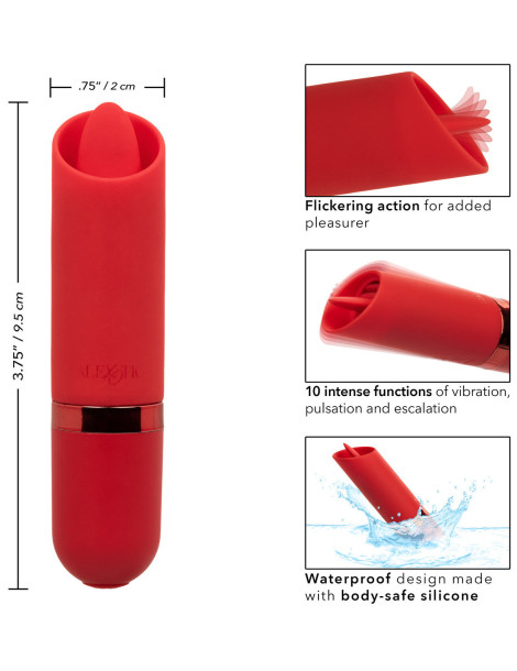 Vibrační stimulátor klitorisu s jazýčkem Kyst Flicker , California Exotic Novelties