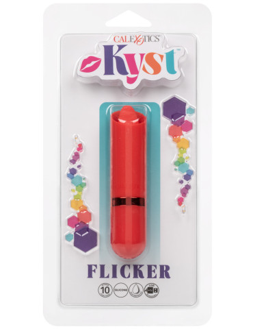 Vibrační stimulátor klitorisu s jazýčkem Kyst Flicker , California Exotic Novelties