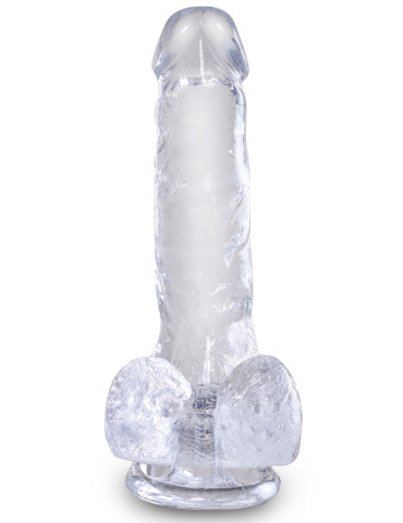 Realistické dildo s přísavkou King Cock Clear 6" , Pipedream
