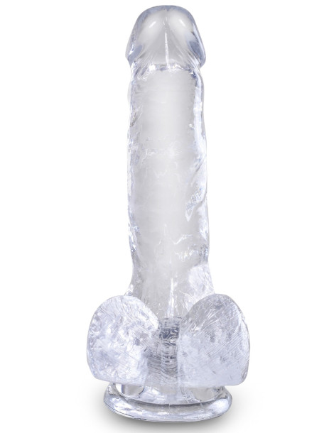 Realistické dildo s přísavkou King Cock Clear 6" , Pipedream