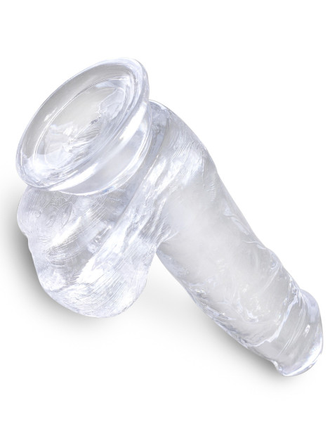 Realistické dildo s přísavkou King Cock Clear 6" , Pipedream