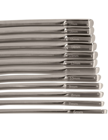 Set nerezových dilatátorů, 14 ks (4 – 17 mm) , Penisplug