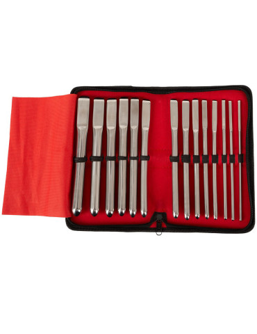 Set nerezových dilatátorů, 14 ks (4 – 17 mm) , Penisplug