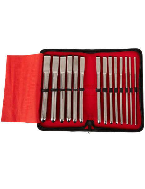Set nerezových dilatátorů, 14 ks (4 – 17 mm) , Penisplug