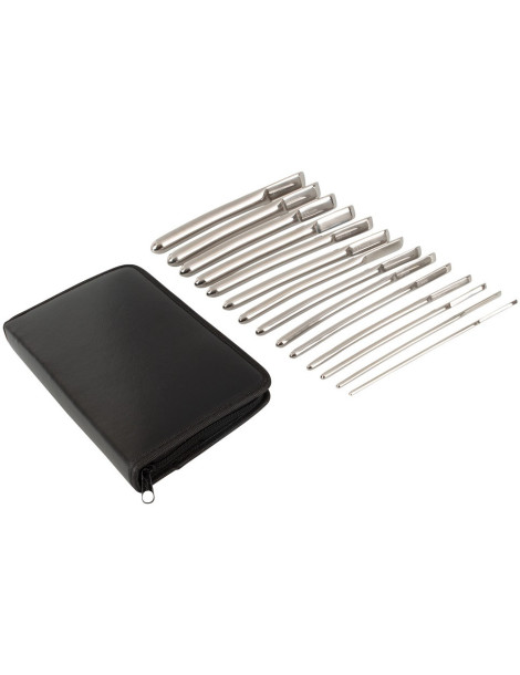Set nerezových dilatátorů, 14 ks (4 – 17 mm) , Penisplug