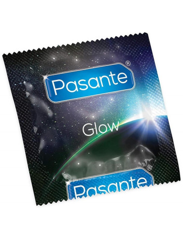 Svítící kondom Glow (1 ks) , Pasante