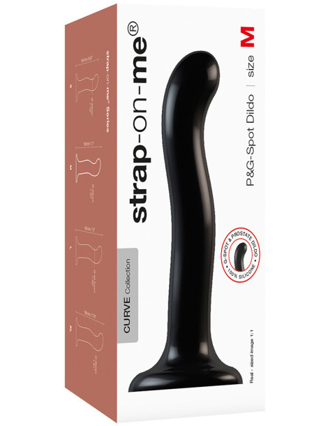 Dildo ze silikonu s přísavkou ve tvaru srdíčka (velikost M) , Strap,On,Me