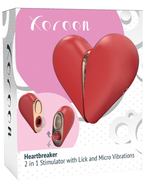 Pulzační stimulátor na klitoris s kmitajícím jazýčkem Heartbreaker 2,in,1 , XOCOON