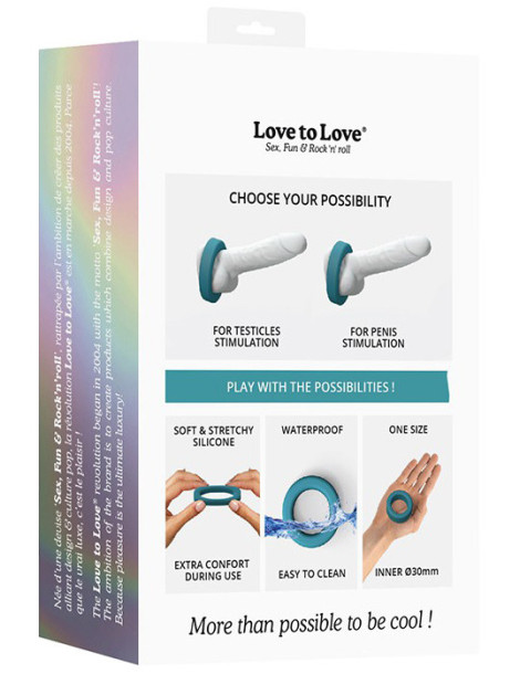 Erekční kroužek ze silikonu Cool Ring , Love to Love
