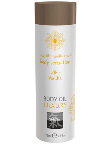 Jedlý masážní olej Shiatsu Body Oil Luxury Vanilla , HOT