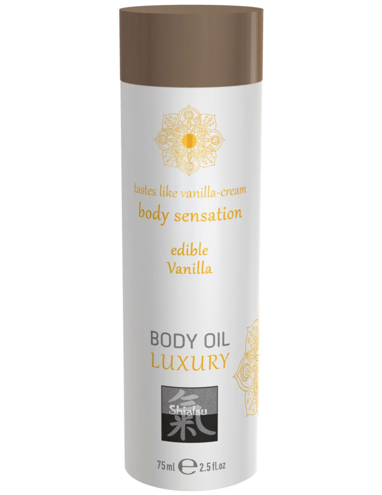 Jedlý masážní olej Shiatsu Body Oil Luxury Vanilla , HOT