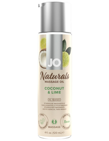 Masážní olej s esenciálními oleji Coconut & Lime , System JO