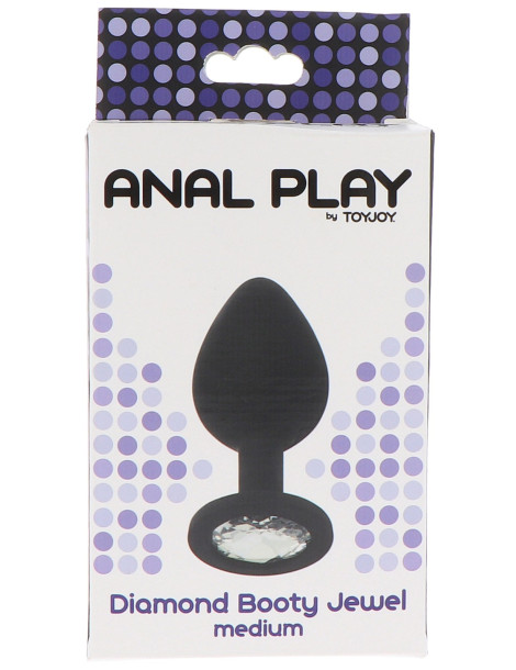 Anální šperk ze silikonu s čirým krystalem Anal Play Medium , TOYJOY