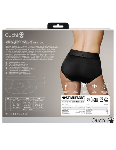 Univerzální strapon kalhotky + vibrační patrona Ouch!