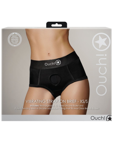 Univerzální strapon kalhotky + vibrační patrona Ouch!