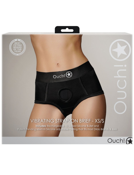 Univerzální strapon kalhotky + vibrační patrona Ouch!