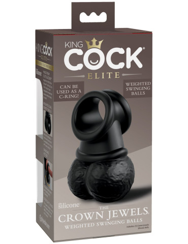 Silikonový kroužek s varlaty Crown Jewels , Pipedream