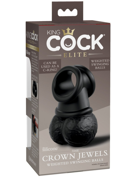 Silikonový kroužek s varlaty Crown Jewels , Pipedream
