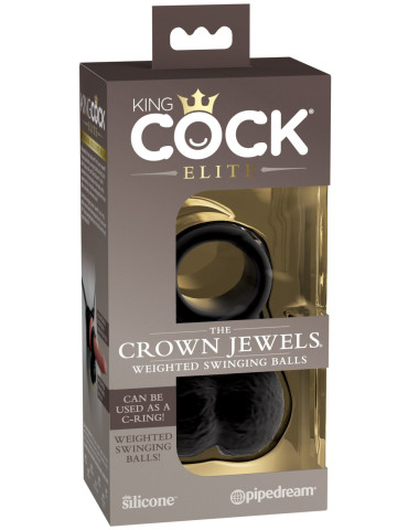 Silikonový kroužek s varlaty Crown Jewels , Pipedream
