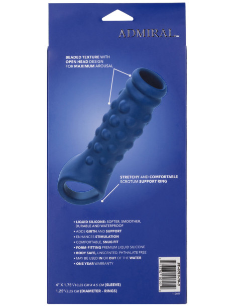 Stimulační otevřený návlek na penis ADMIRAL Beaded Extension , California Exotic Novelties
