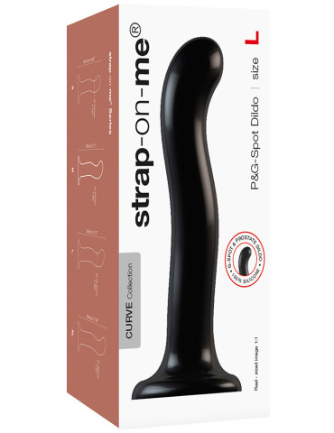 Dildo ze silikonu s přísavkou ve tvaru srdíčka (velikost L) , Strap,On,Me
