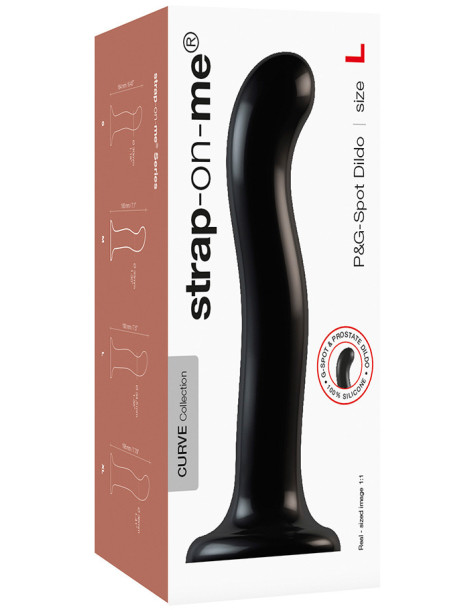 Dildo ze silikonu s přísavkou ve tvaru srdíčka (velikost L) , Strap,On,Me