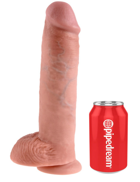 Realistické dildo s varlaty King Cock 11" , Pipedream (28 cm)