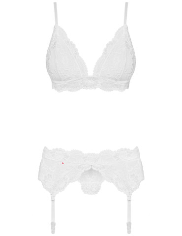 Set bílého krajkového prádla , Obsessive (3 ks)