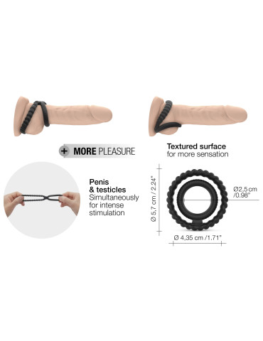 Dvojitý erekční kroužek Dual Ring , Dorcel