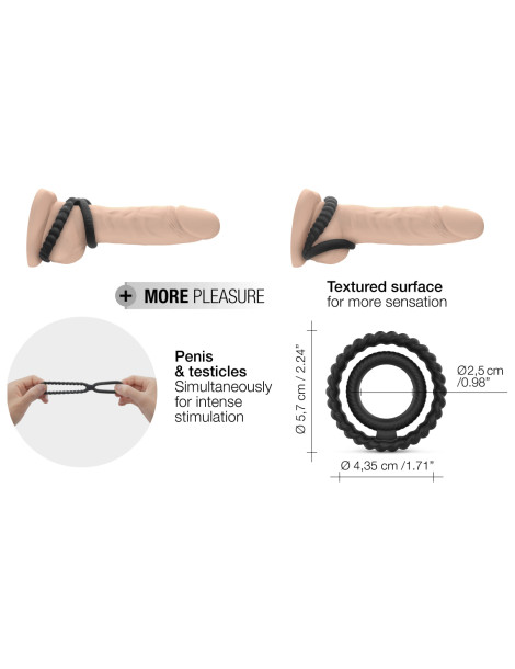 Dvojitý erekční kroužek Dual Ring , Dorcel