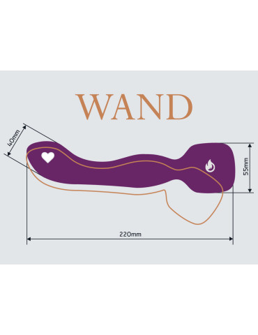 Hřejivá masážní hlavice/vibrátor Heating Wand Purple , Lola Games