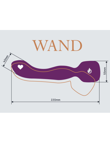 Hřejivá masážní hlavice/vibrátor Heating Wand Purple , Lola Games