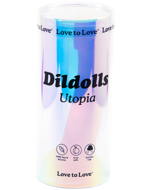 Silikonové dildo s přísavkou Dildolls Utopia , Love to Love