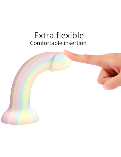 Světélkující silikonové dildo s přísavkou Dildolls Fantasia , Love to Love
