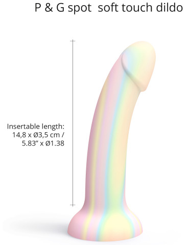 Světélkující silikonové dildo s přísavkou Dildolls Fantasia , Love to Love