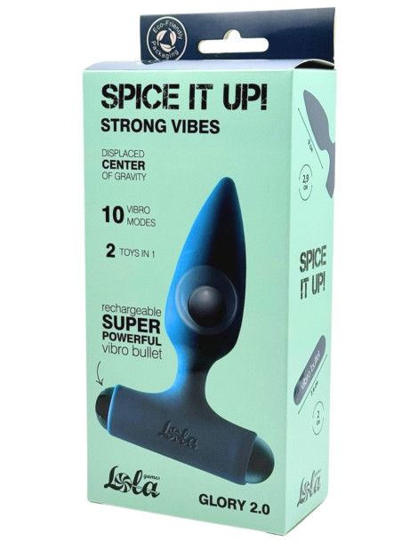 Vibrační anální kolík s vnitřní kuličkou Spice It Up! Glory 2.0 , Lola Games