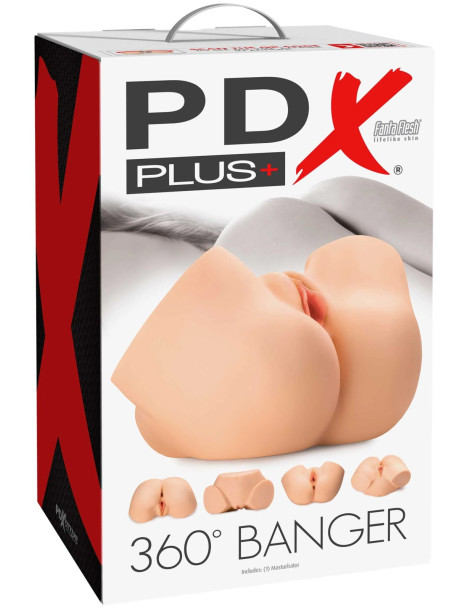 Zadeček – masturbátor PDX Plus 360° Banger , Pipedream
