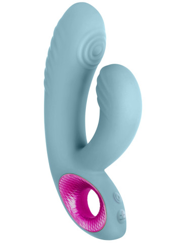 Pulzační vibrátor s králíčkem Cora Light Blue , FemmeFunn