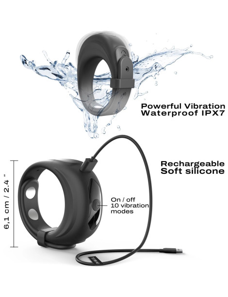 Nastavitelný vibrační erekční kroužek Fit Vibe Ring , Dorcel